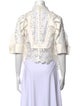 Sacai Lace Pattern Mock Neck Blouse
