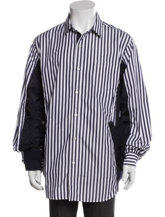 Sacai Striped V-Neck Sweatshirt