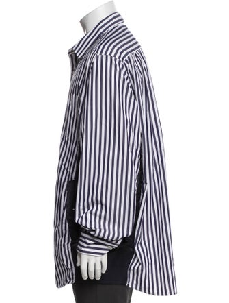 Sacai Striped V-Neck Sweatshirt