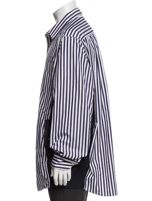Sacai Striped V-Neck Sweatshirt