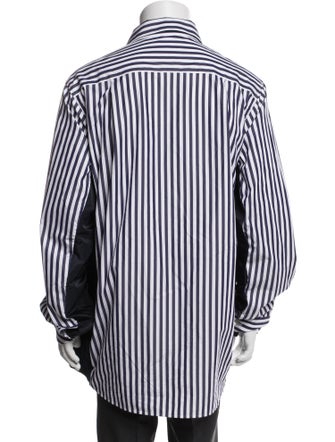 Sacai Striped V-Neck Sweatshirt