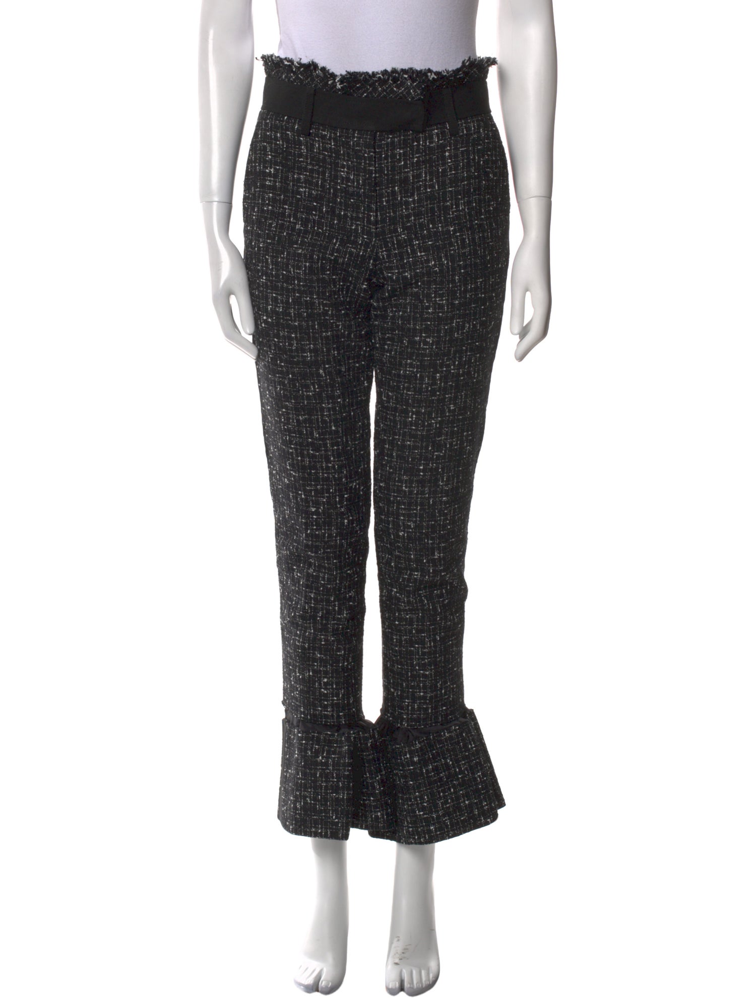 Sacai Plaid Print Wide Leg Pants