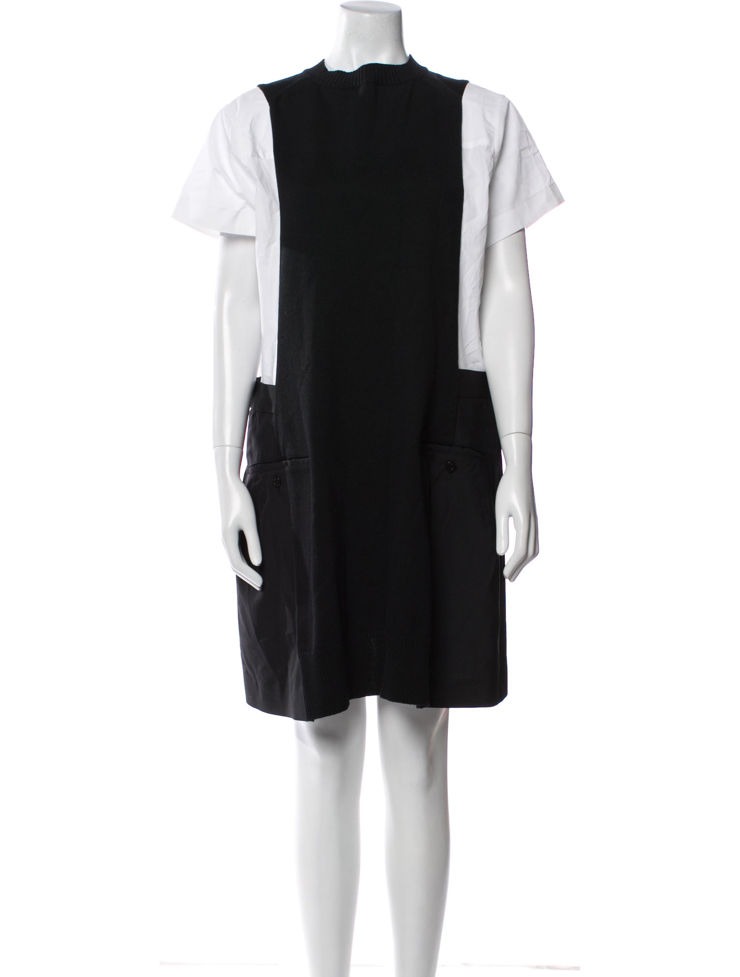 Sacai Crew Neck Mini Dress