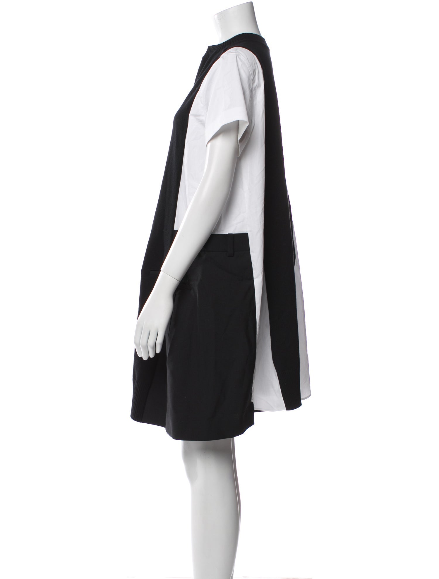 Sacai Crew Neck Mini Dress