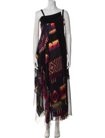 Sacai Printed Long Dress