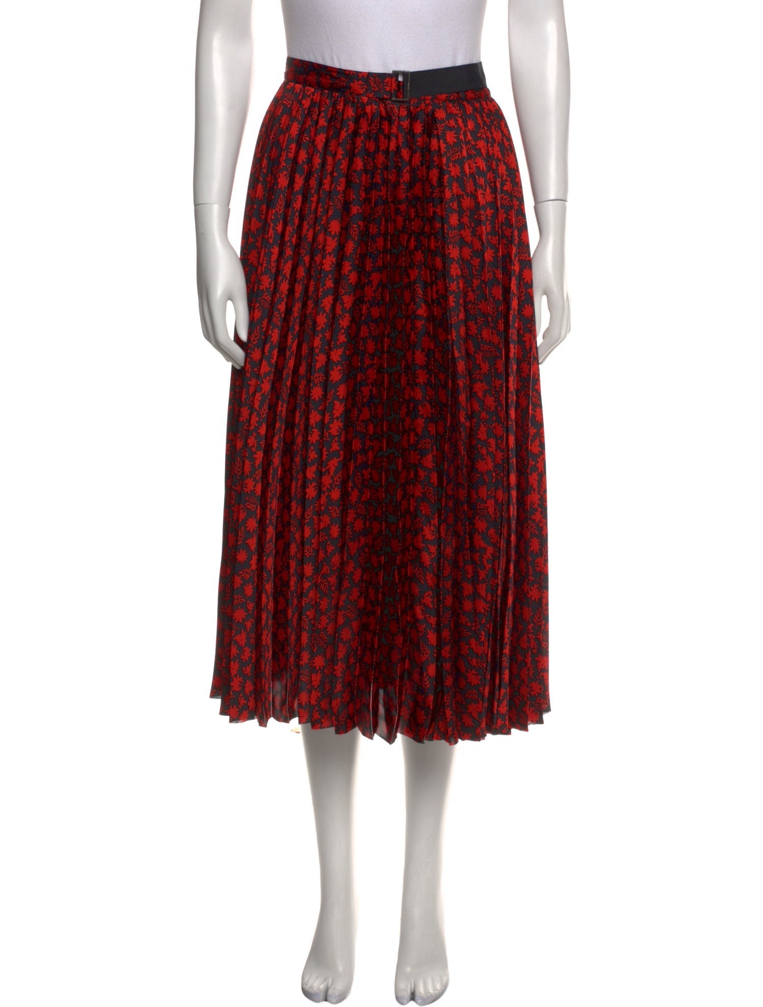 Sacai Floral Print Midi Length Skirt