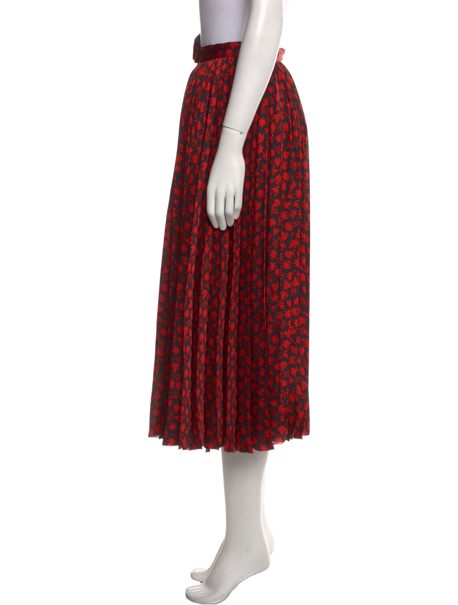 Sacai Floral Print Midi Length Skirt