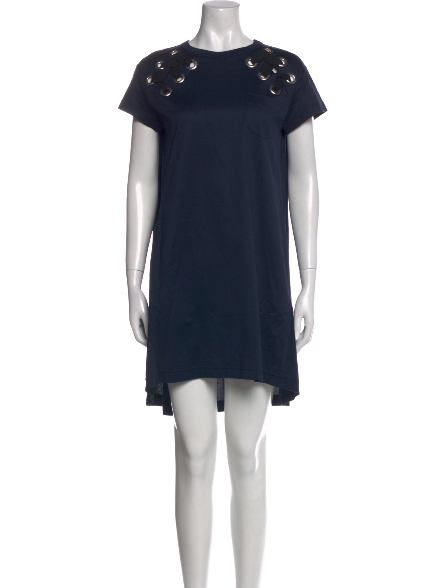 Sacai Crew Neck Mini Dress