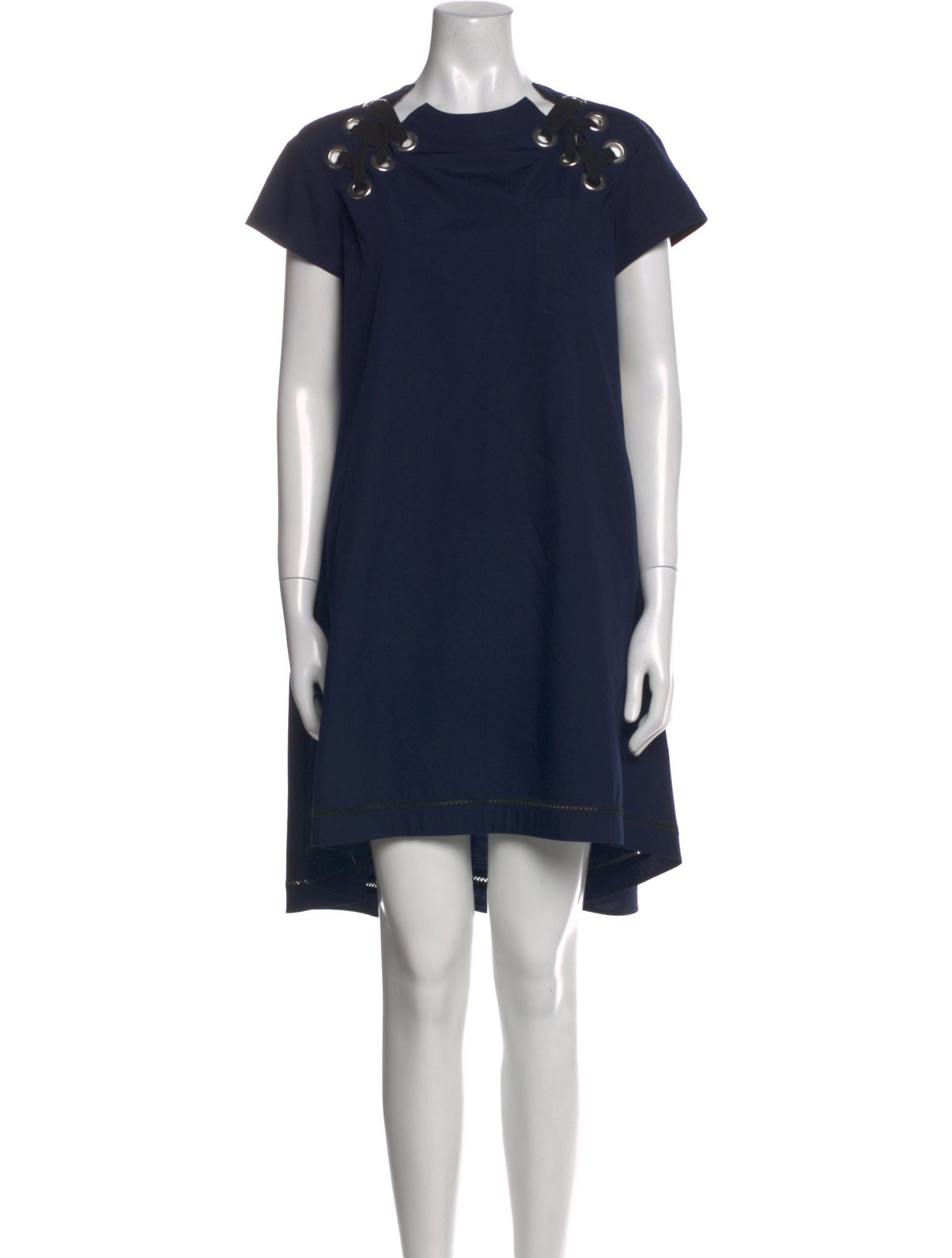 Sacai Crew Neck Knee-Length Dress