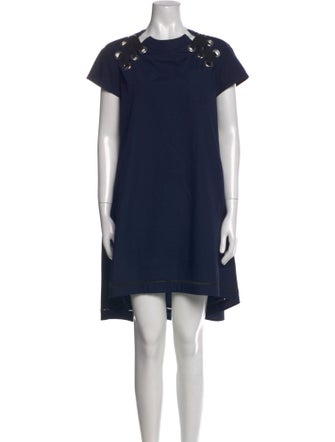 Sacai Crew Neck Knee-Length Dress