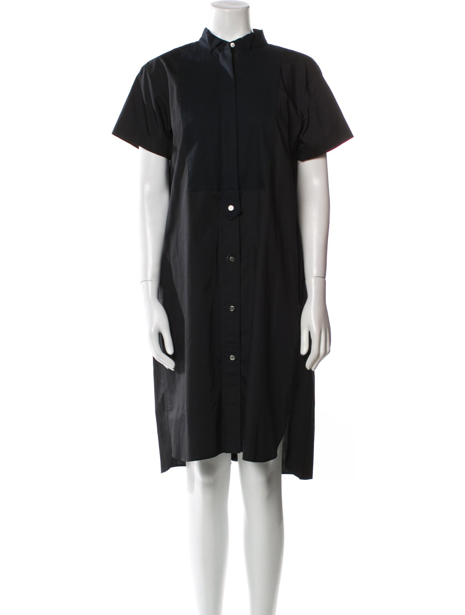 Sacai Mock Neck Knee-Length Dress