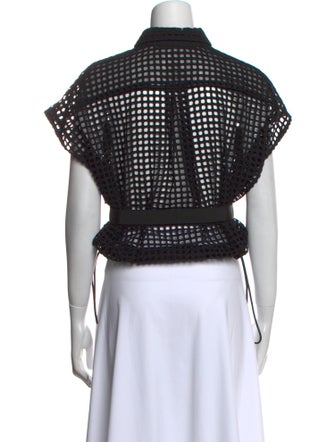 Sacai Short Sleeve Crop Top