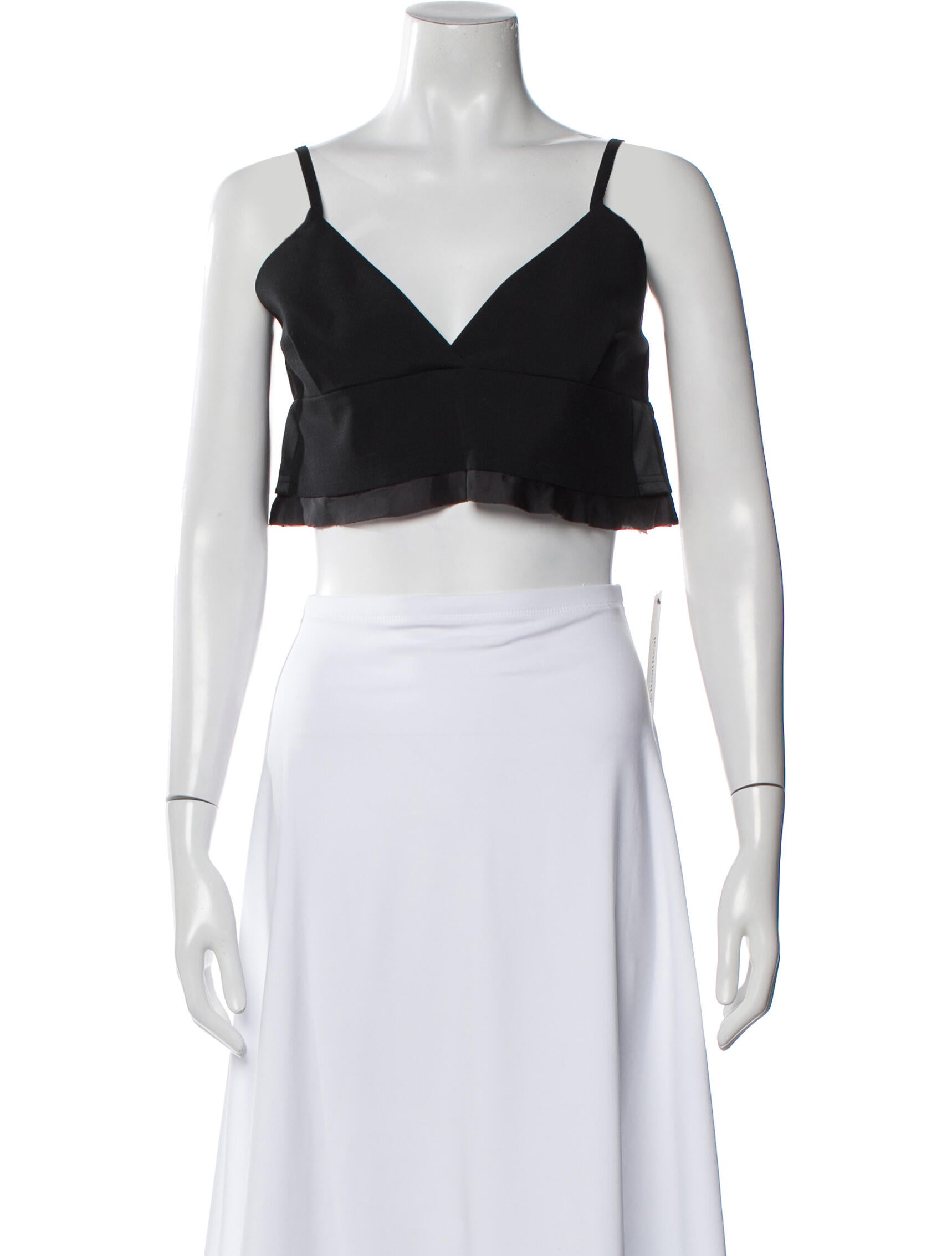 Sacai V-Neck Sleeveless Crop Top