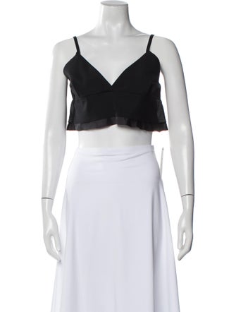 Sacai V-Neck Sleeveless Crop Top