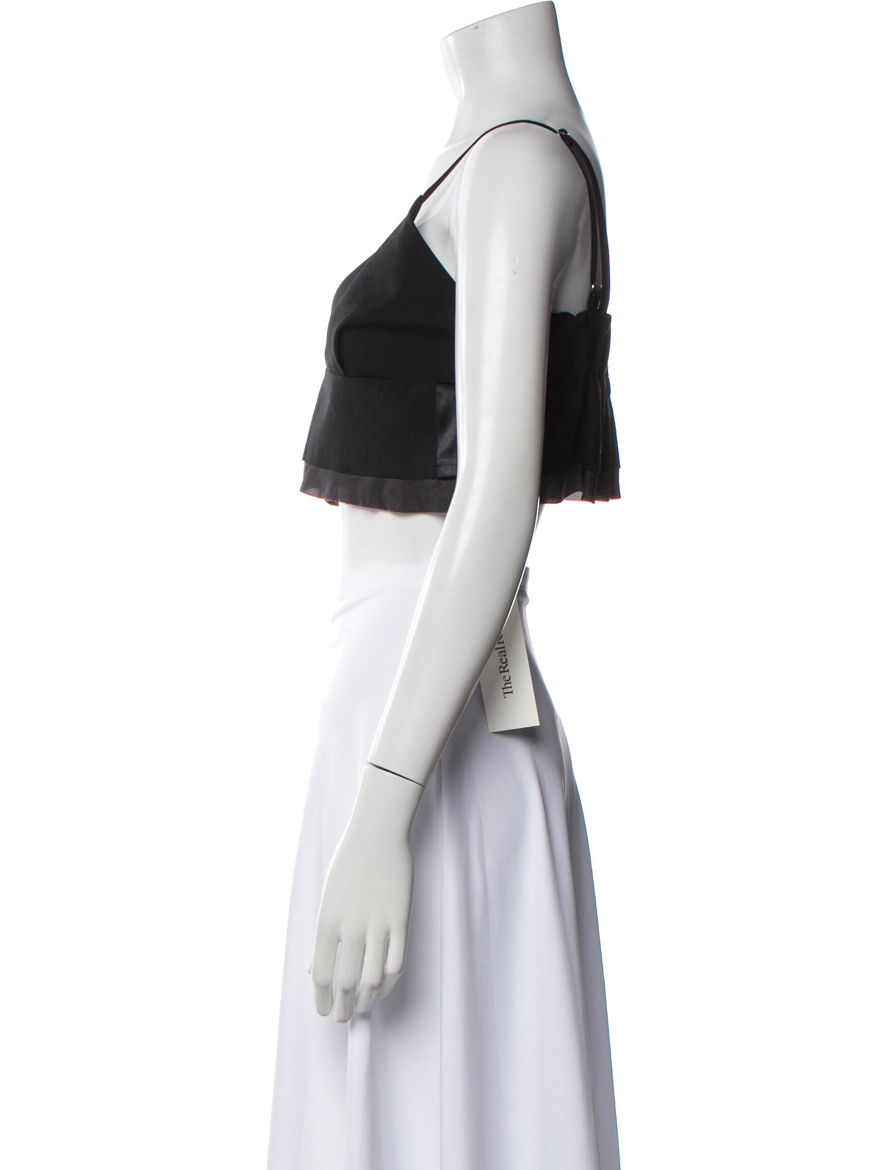 Sacai V-Neck Sleeveless Crop Top