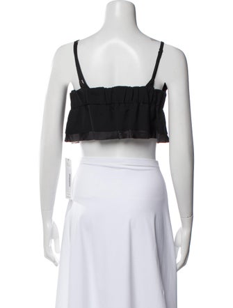 Sacai V-Neck Sleeveless Crop Top