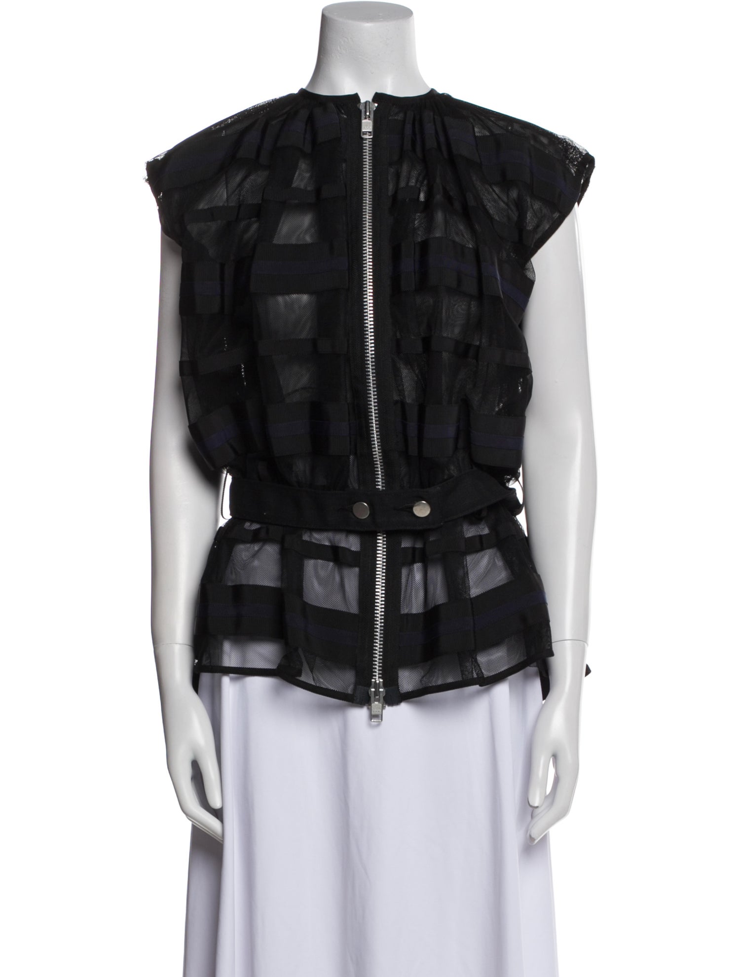 Sacai Plaid Print Vest