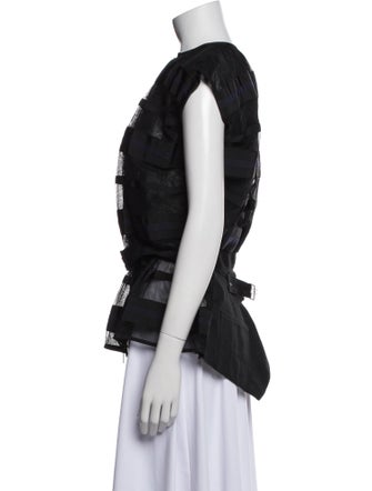 Sacai Plaid Print Vest