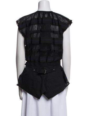 Sacai Plaid Print Vest