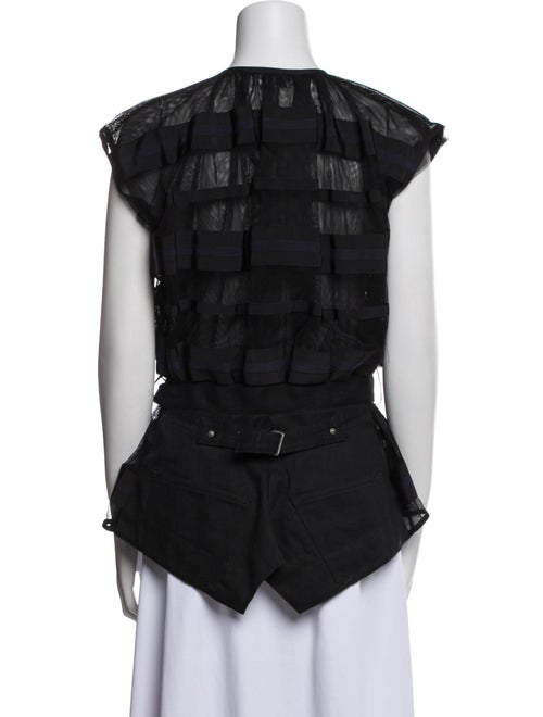 Sacai Plaid Print Vest