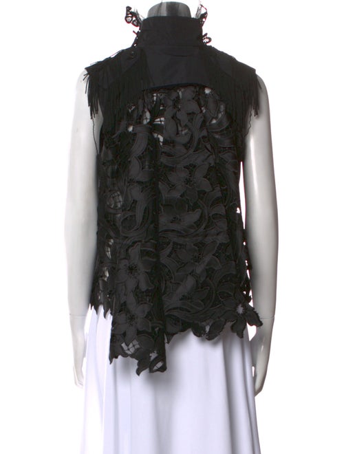 Sacai Mock Neck Sleeveless Blouse