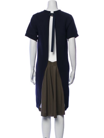 Sacai Crew Neck Knee-Length Dress
