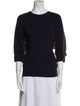 Sacai Crew Neck Three-Quarter Sleeve Top