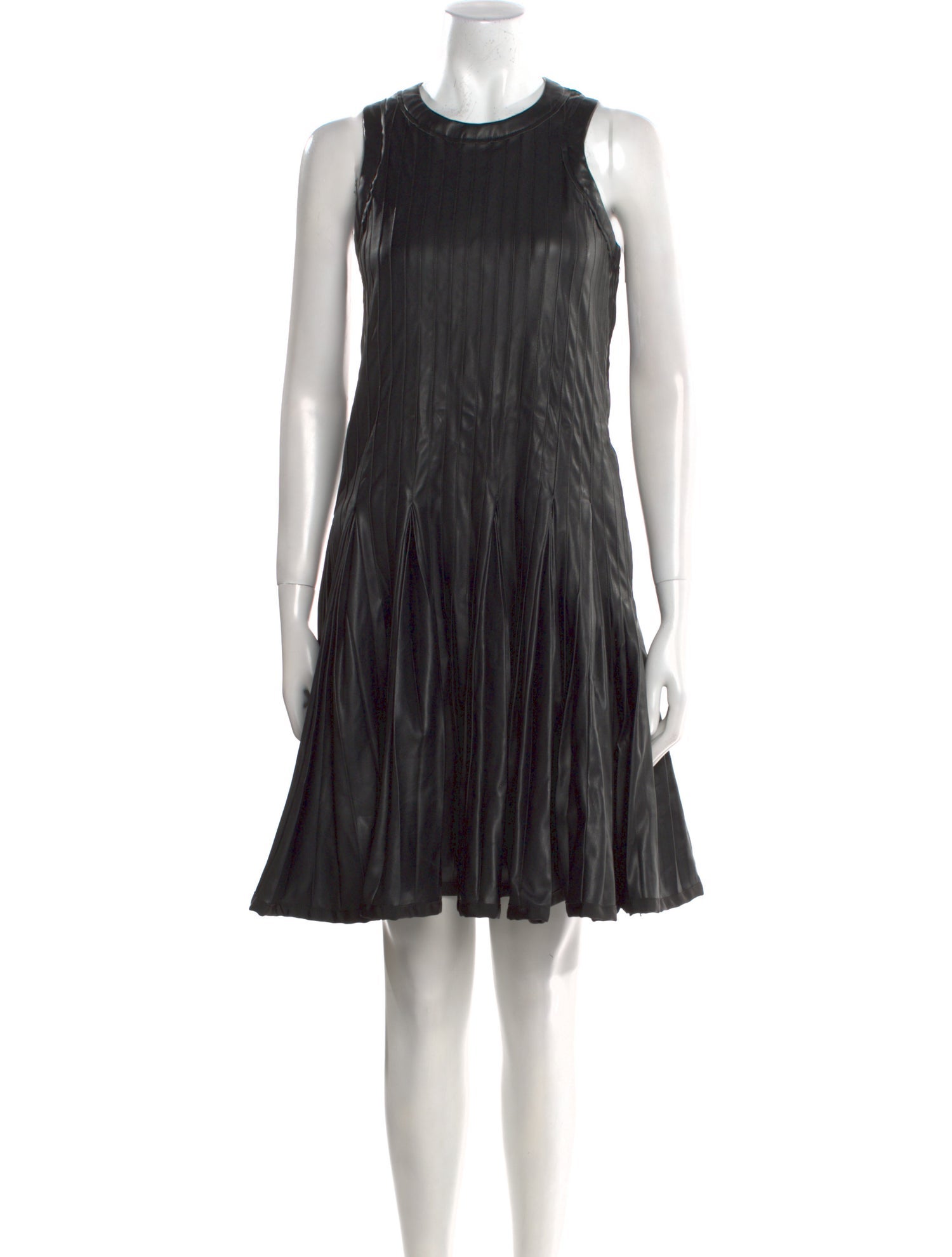 Sacai Leather Knee-Length Dress