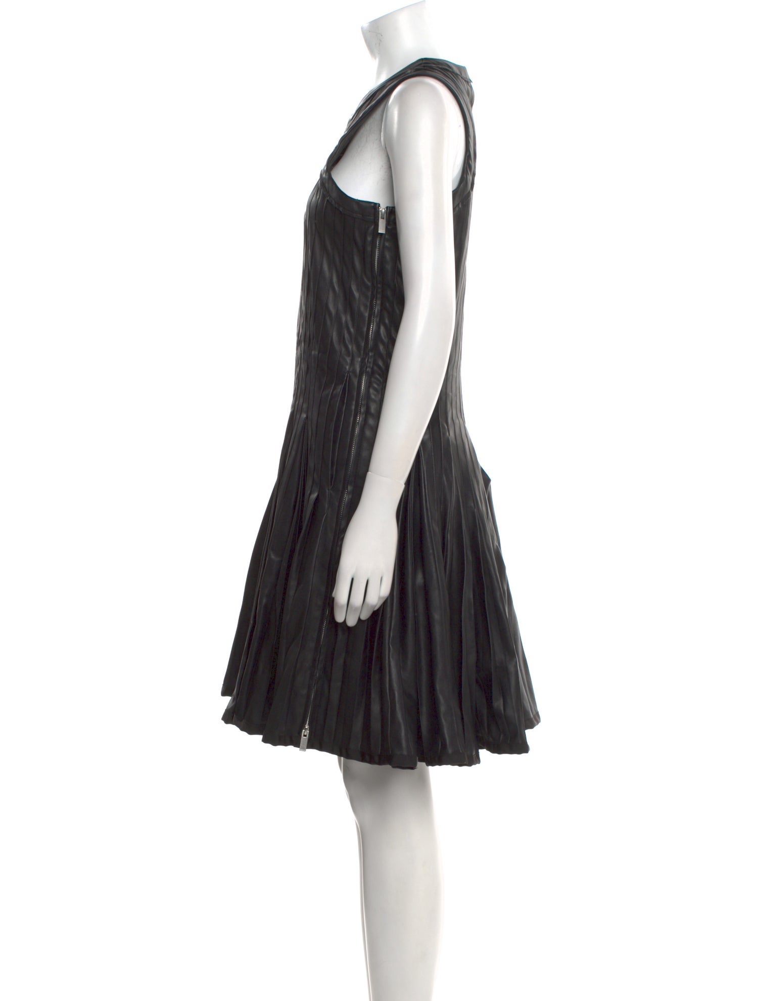 Sacai Leather Knee-Length Dress