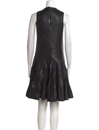 Sacai Leather Knee-Length Dress