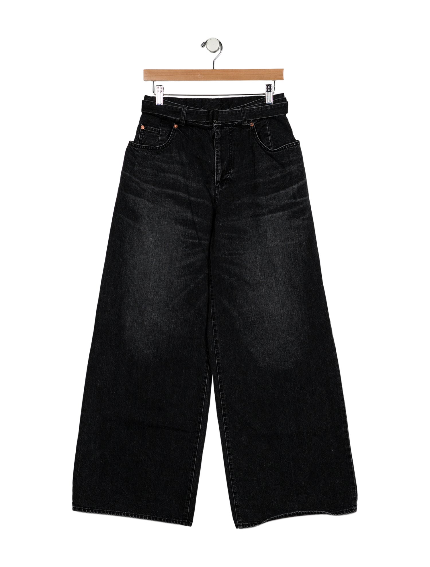 Sacai High-Rise Wide Leg Jeans