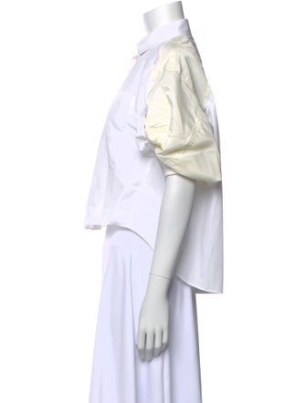 Sacai Short Sleeve Crop Top