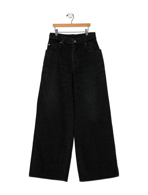 Sacai High-Rise Wide Leg Jeans