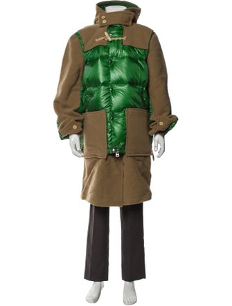 Sacai Wool Colorblock Pattern Parka