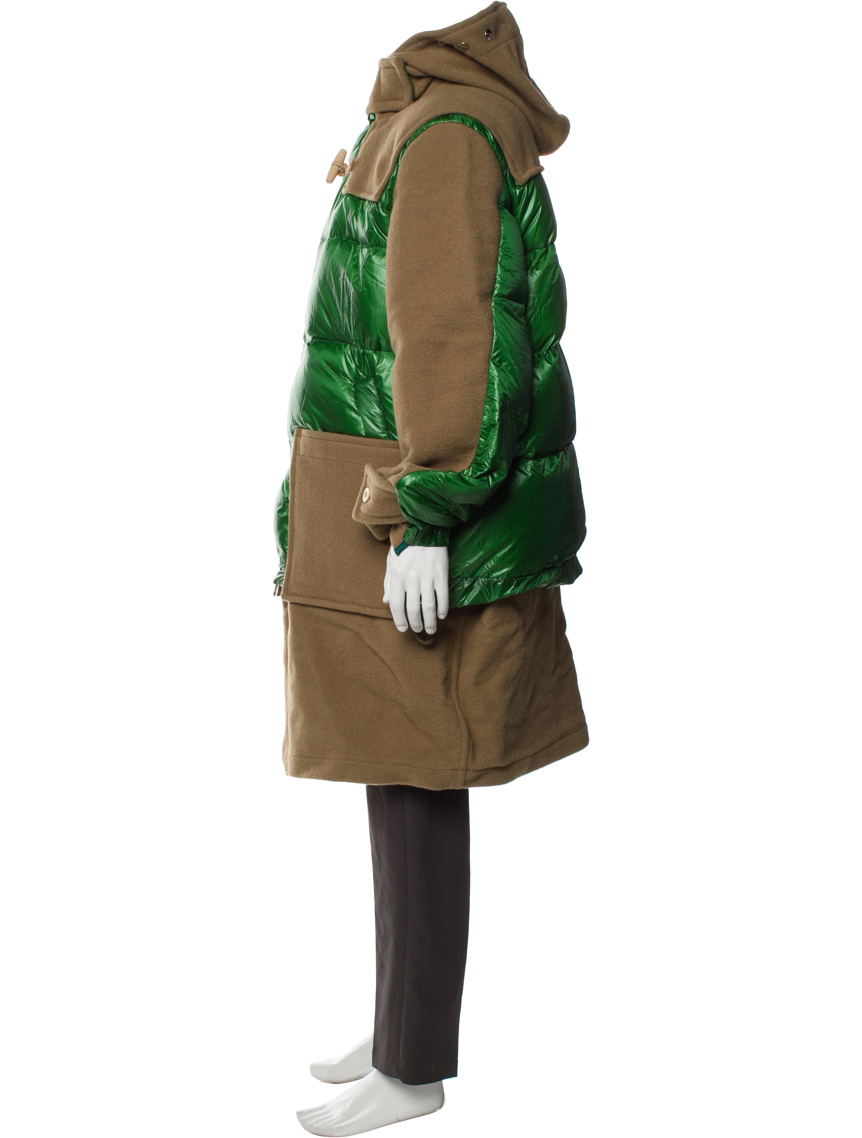 Sacai Wool Colorblock Pattern Parka