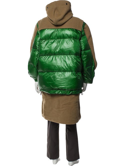Sacai Wool Colorblock Pattern Parka