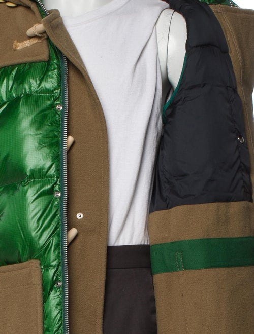 Sacai Wool Colorblock Pattern Parka