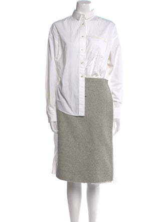 Sacai Mock Neck Midi Length Dress