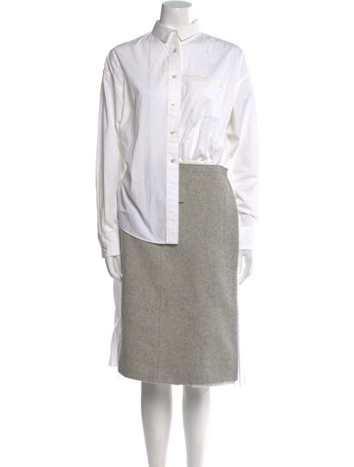 Sacai Mock Neck Midi Length Dress