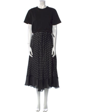 Sacai Polka Dot Print Long Dress