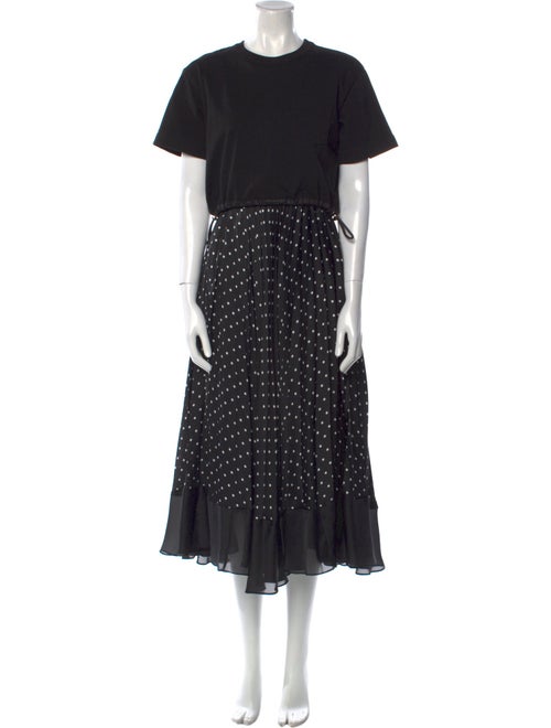 Sacai Polka Dot Print Long Dress