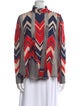Sacai Striped Mock Neck Blouse