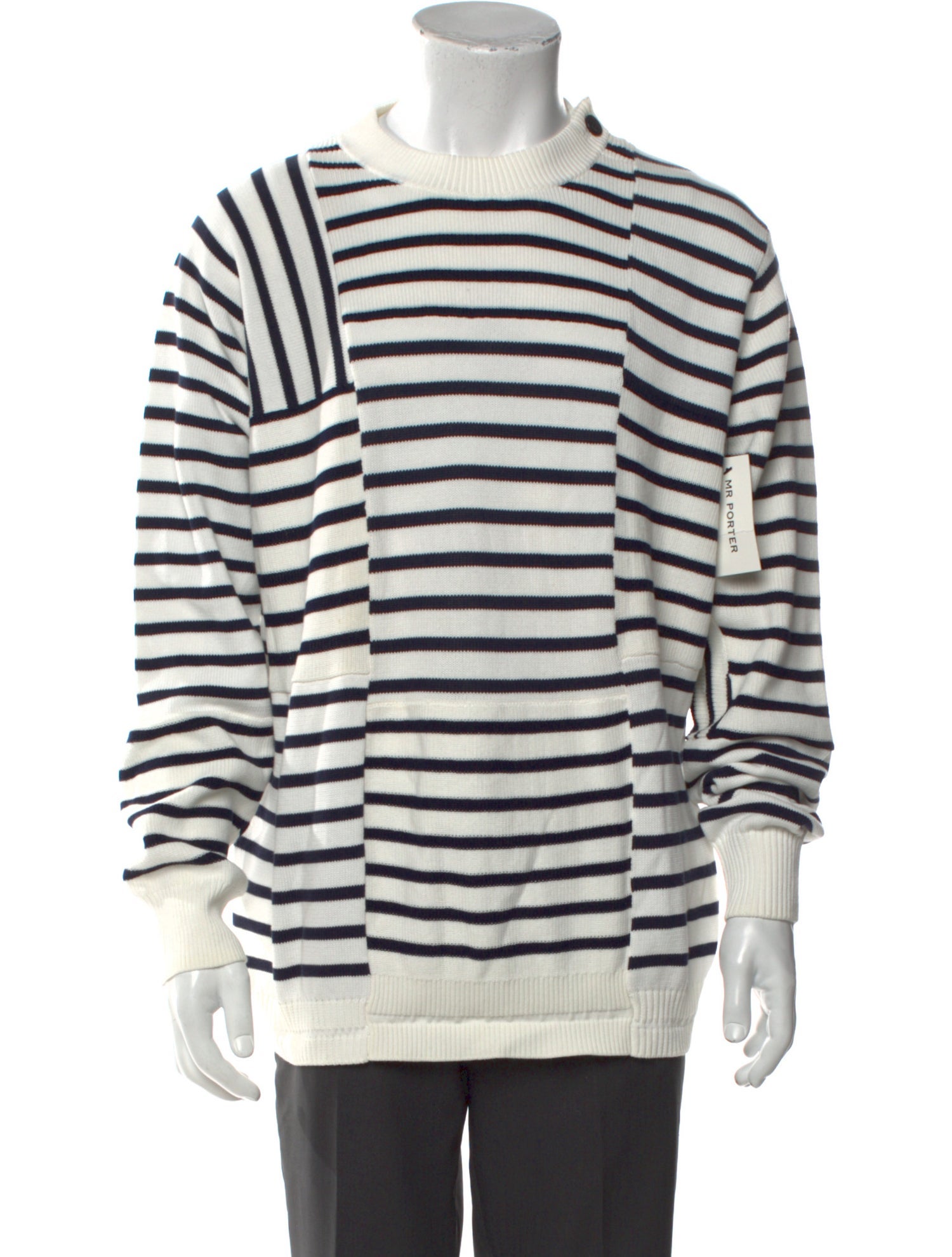 Sacai Striped Crew Neck Pullover