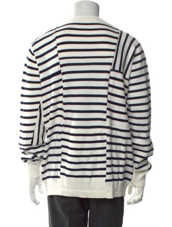 Sacai Striped Crew Neck Pullover