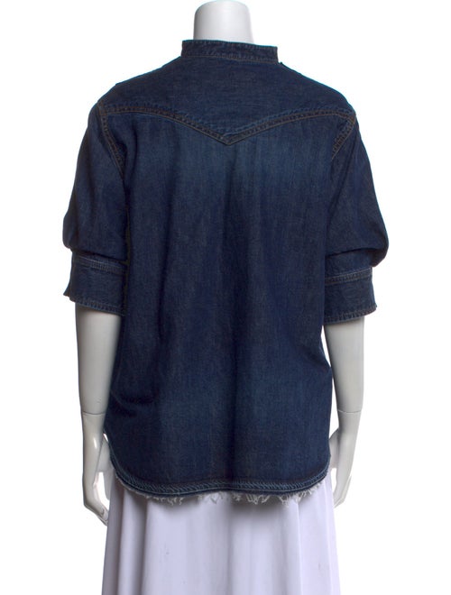 Sacai Mock Neck Three-Quarter Sleeve Blouse