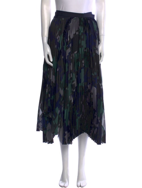 Sacai Printed Midi Length Skirt