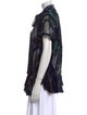 Sacai Printed Mock Neck Blouse