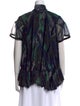 Sacai Printed Mock Neck Blouse