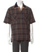 Sacai Plaid Print Short Sleeve Shirt