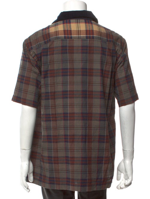 Sacai Plaid Print Short Sleeve Shirt